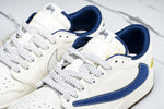 Travis Scott AJ1 Low x Stussy 'White Blue' (Custom)