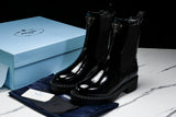 Prada Patent Chelsea Boots 'Black'