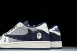 Travis Scott AJ1 Low x BAPE 'Grey Navy' (Custom)
