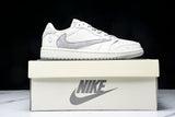 Travis Scott AJ1 Low x BAPE 'White Grey 2.0' (Custom)