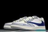 Travis Scott AJ1 Low x BAPE 'Blue Grey White' (Custom)