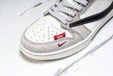 Travis Scott AJ1 Low x Stussy 'Black White Grey 2.0' (Custom)
