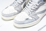 Travis Scott AJ1 Low x Stussy 'Grey White 2.0' (Custom)
