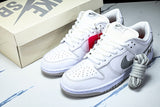 SB Dnk Low x Supreme 94 White Metallic Silver