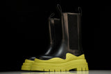 Вottega Veneta Tire Chelsea Boots 'Black Yellow'