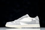 Travis Scott AJ1 Low x Stussy 'Grey White 2.0' (Custom)