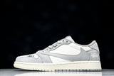 Travis Scott AJ1 Low x Stussy 'Grey White 2.0' (Custom)