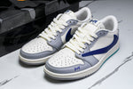 Travis Scott AJ1 Low x BAPE 'Blue Grey White' (Custom)