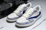 Travis Scott AJ1 Low x BAPE 'Blue Grey White' (Custom)