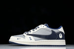 Travis Scott AJ1 Low x BAPE 'Grey Navy' (Custom)