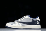 Travis Scott AJ1 Low x BAPE 'Grey Navy' (Custom)