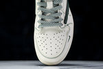Travis Scott AJ1 Low x Stussy 'White Green' (Custom)