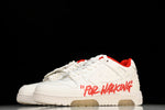 Off-White Out Of Office OOO Low Top "For Walking - White Red