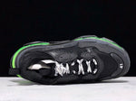 Triple S Sneaker "Black Green Clear Sole"