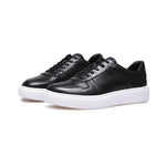 Low Top Black Leather Sneakers