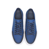 Low Top Blue Canvas Sneakers