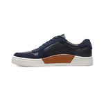 Low Top Navy Leather Sneakers