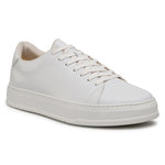 Low Top Plain White Leather Sneakers