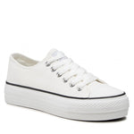 Low Top White Canvas Sneakers